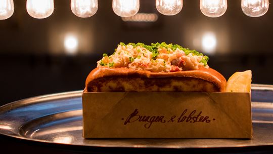 Burger and lobster roll