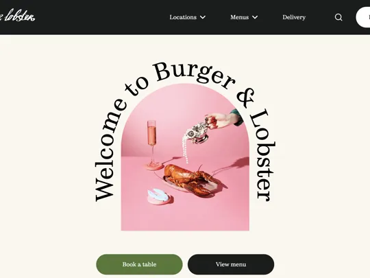 Burger & Lobster Homepage