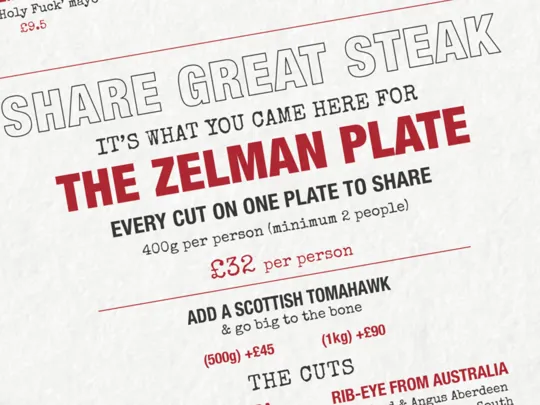Zelman Meats Menu